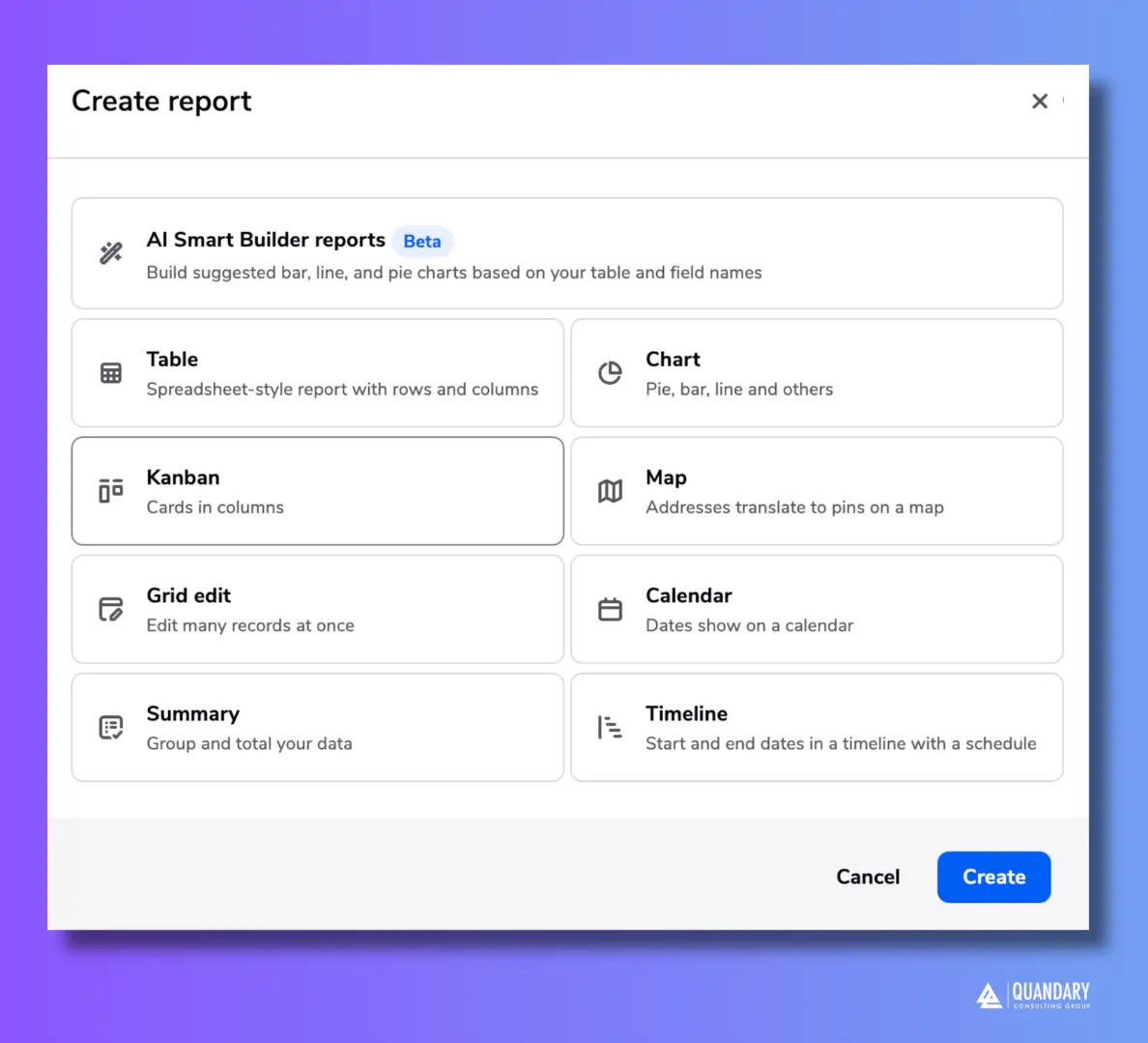 Kanban Reporting in Quickbase | Quandary Consulting Group