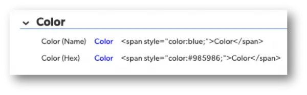 Text color
