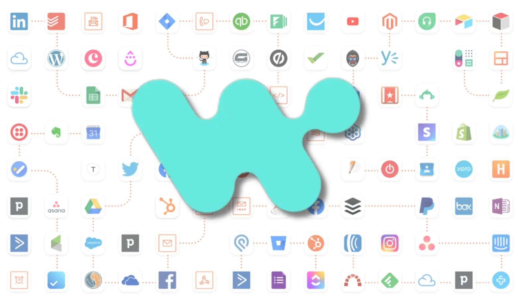 Picture of Workato Logo with a bunch of logos