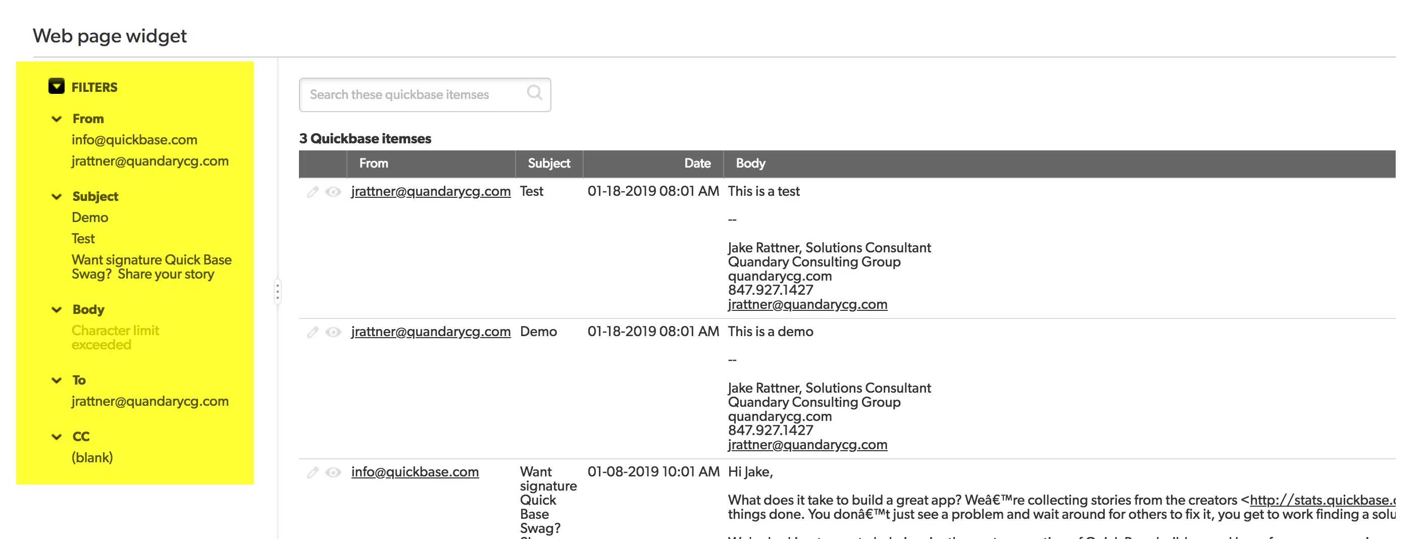 a screenshot of a web page with a yellow background