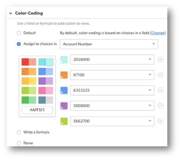 Customize color assignment