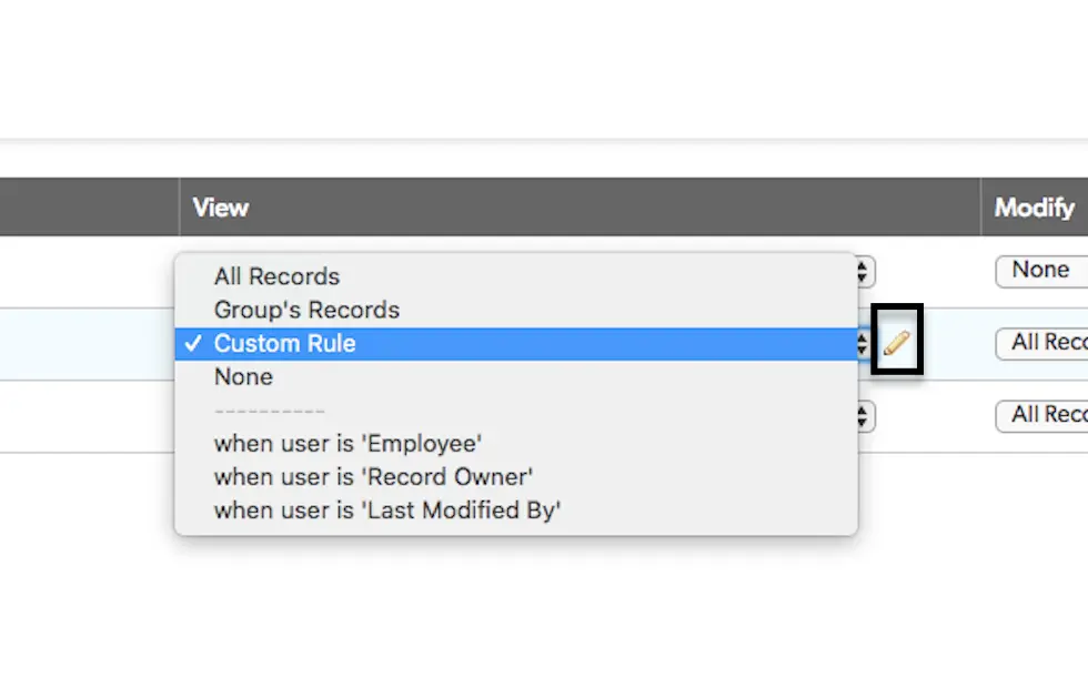 a screenshot of a group's records page
