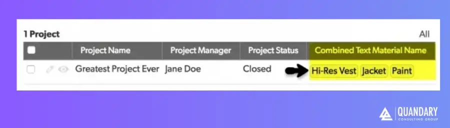 Quickbase List Text for a Child Record in Quickbase | Quandary Consulting Group