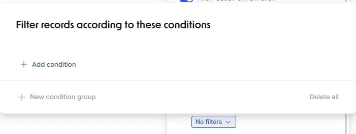 a screenshot of a computer screen with the text file records according to these conditions