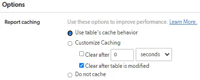 a screenshot of a web page with options