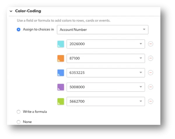 Assign to color choices