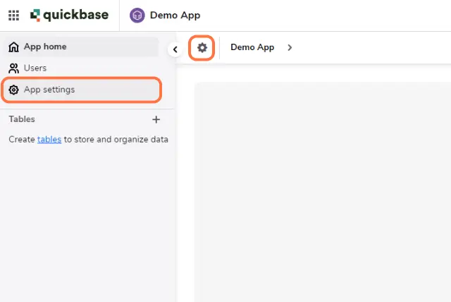 sidebar or from the App Home page