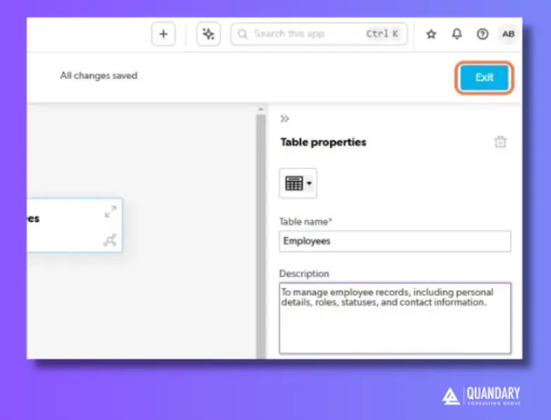 Exit Tables in Quickbase | Quandary Consulting Group