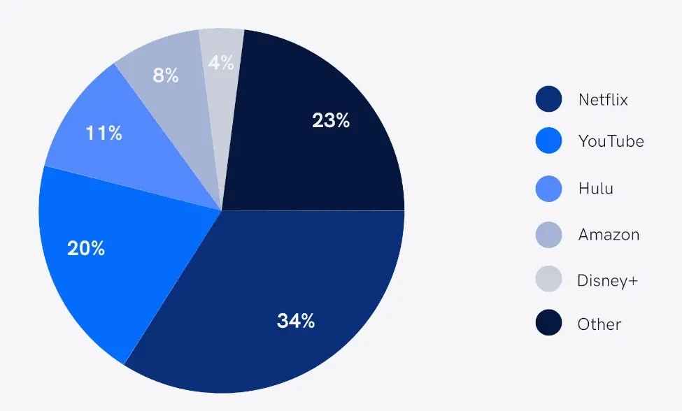 Pie Chart of several streaming | Quandary Consulting Group