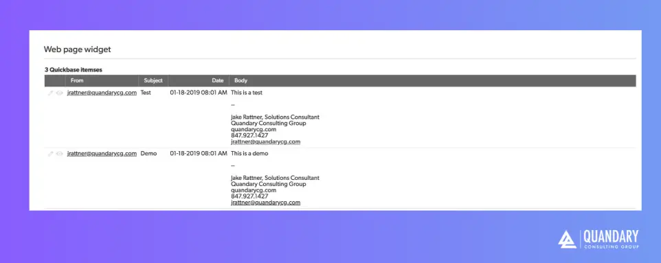 Embedding an iFrame in Quickbase | Quandary Consulting Group