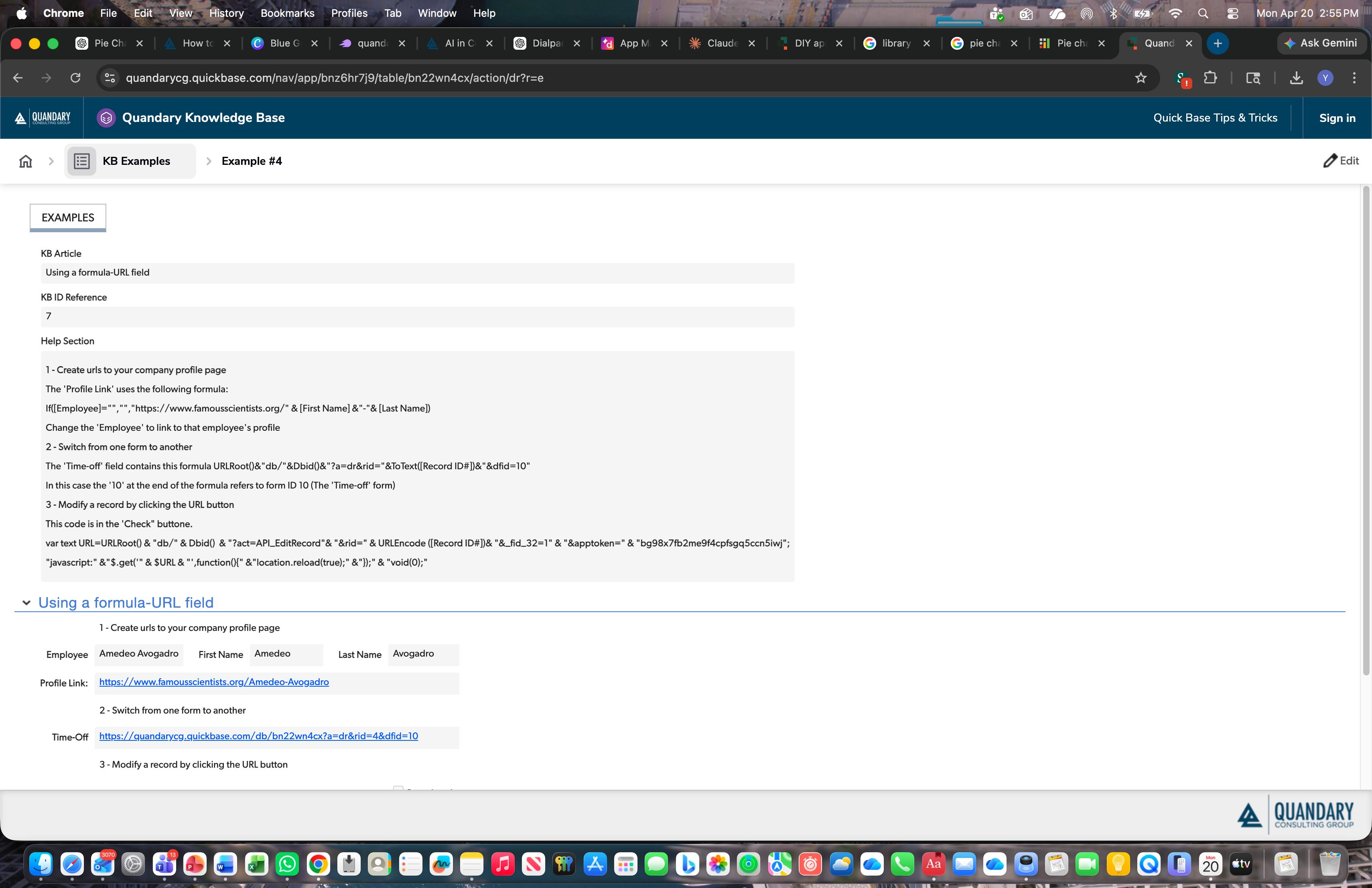 Using a Formula-URL fields in Quickbase: How to guide with demo
