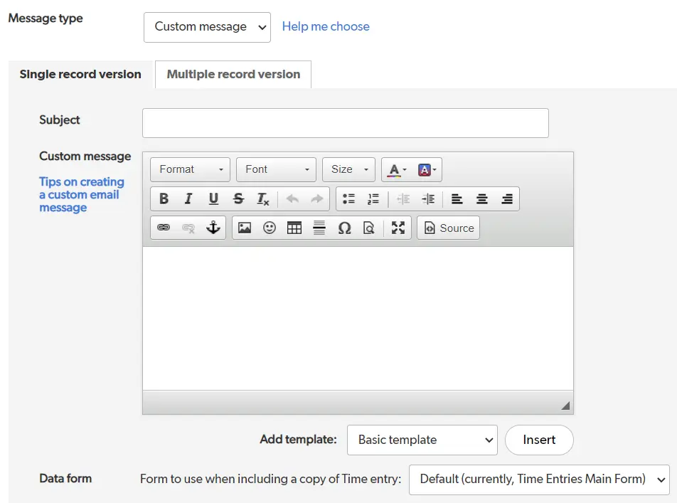 a screenshot of a web page with a message