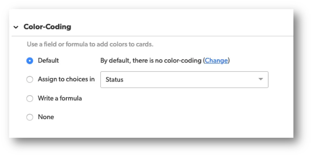 a screen shot of a web page with the color - coding button highlighted