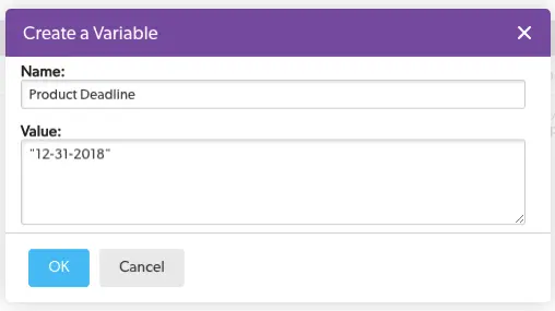 Application Variable
