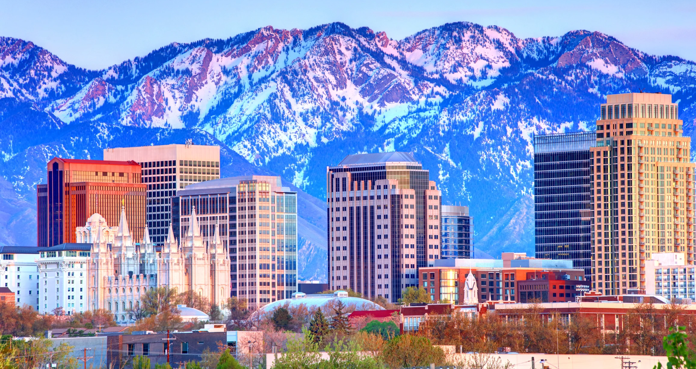 A PICTURE OF DOWNTOWN SALT LAKE CITY; RMT'S HOME OFFICE