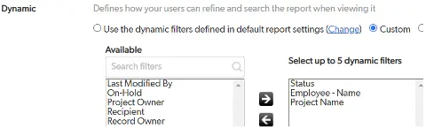Dynamic Filters