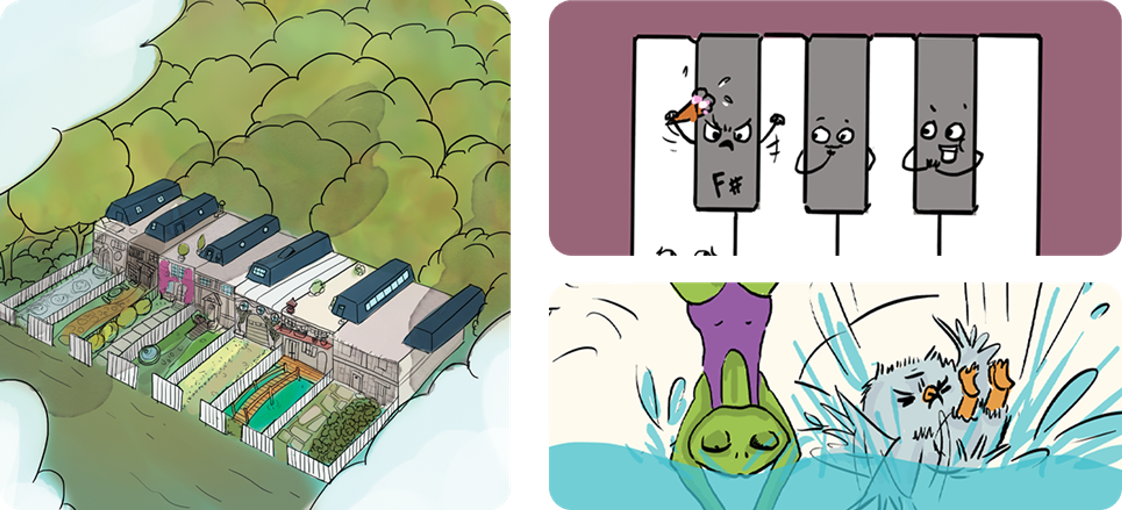 Eksempelbilleder fra animationerne