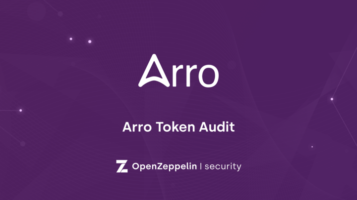 Arro Token Audit by OpenZeppelin Security on purple background with white logo and text.