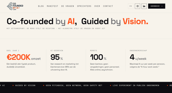 co-Founded by AI, Guided by Vision 