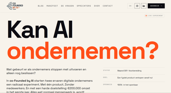 Kan AI ondernemen?
