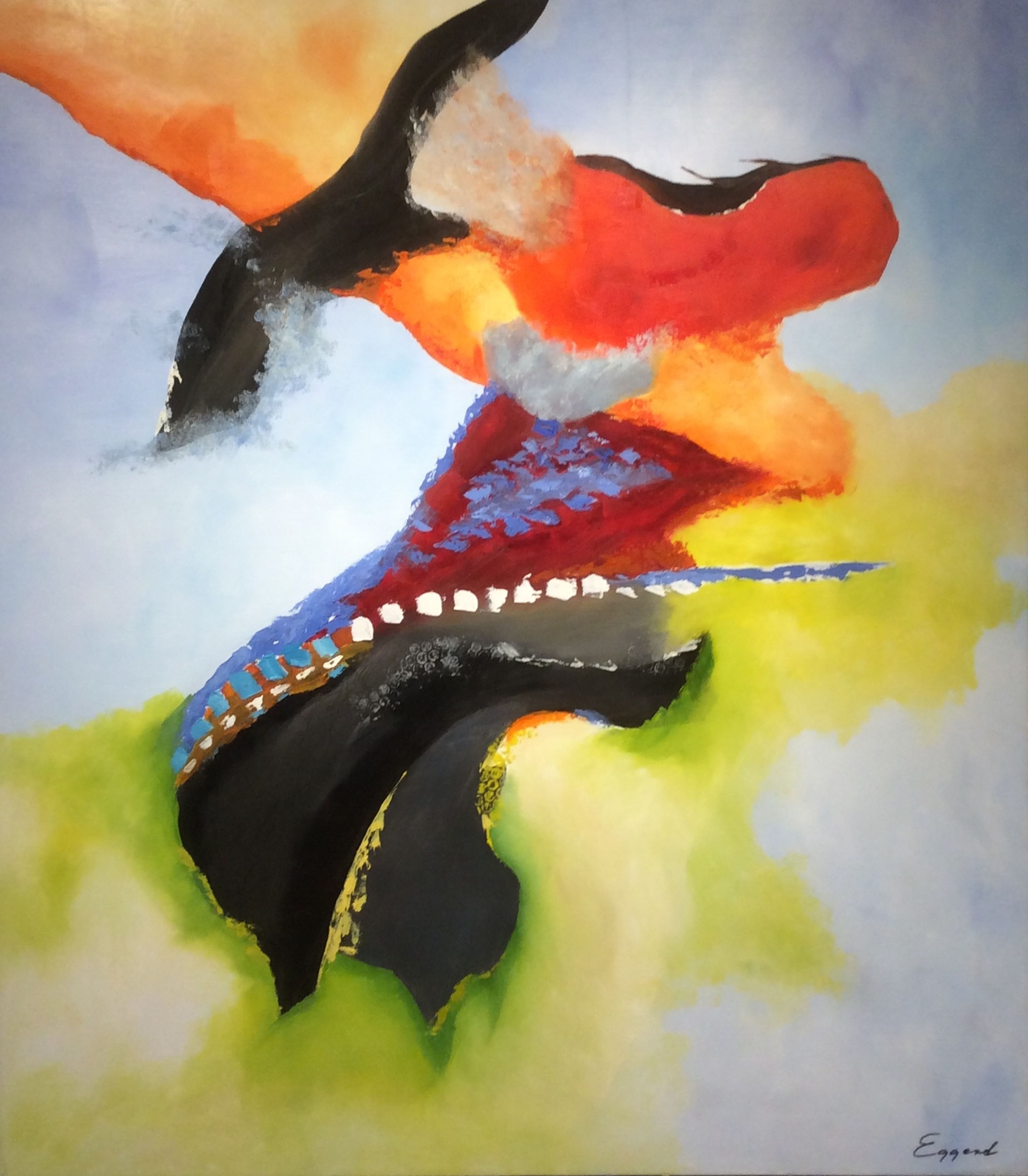 Ildfugl, nr.: 06 – painting by Bent Eggert Sørensen