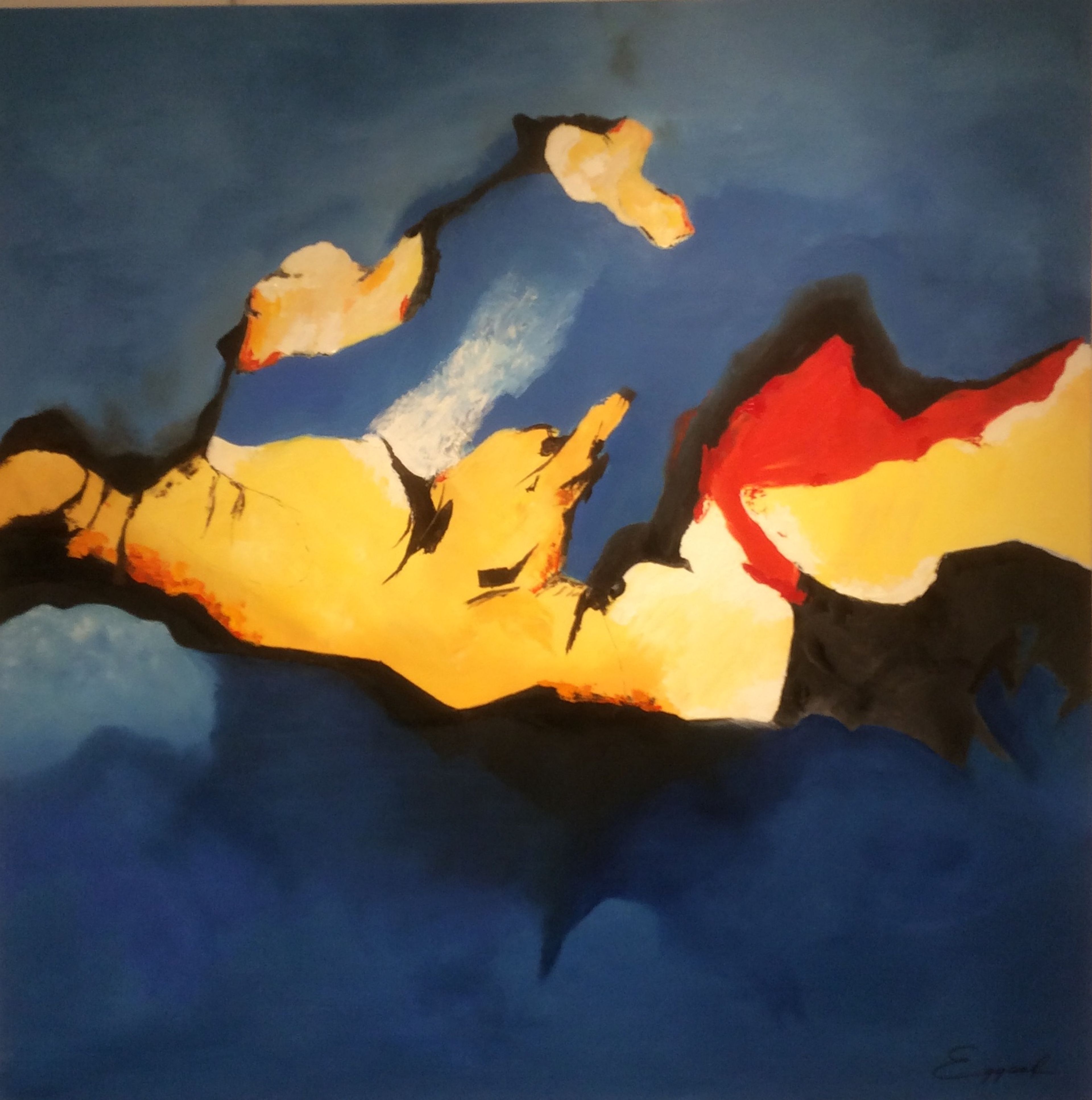 Tryk på lærred – painting by Bent Eggert Sørensen