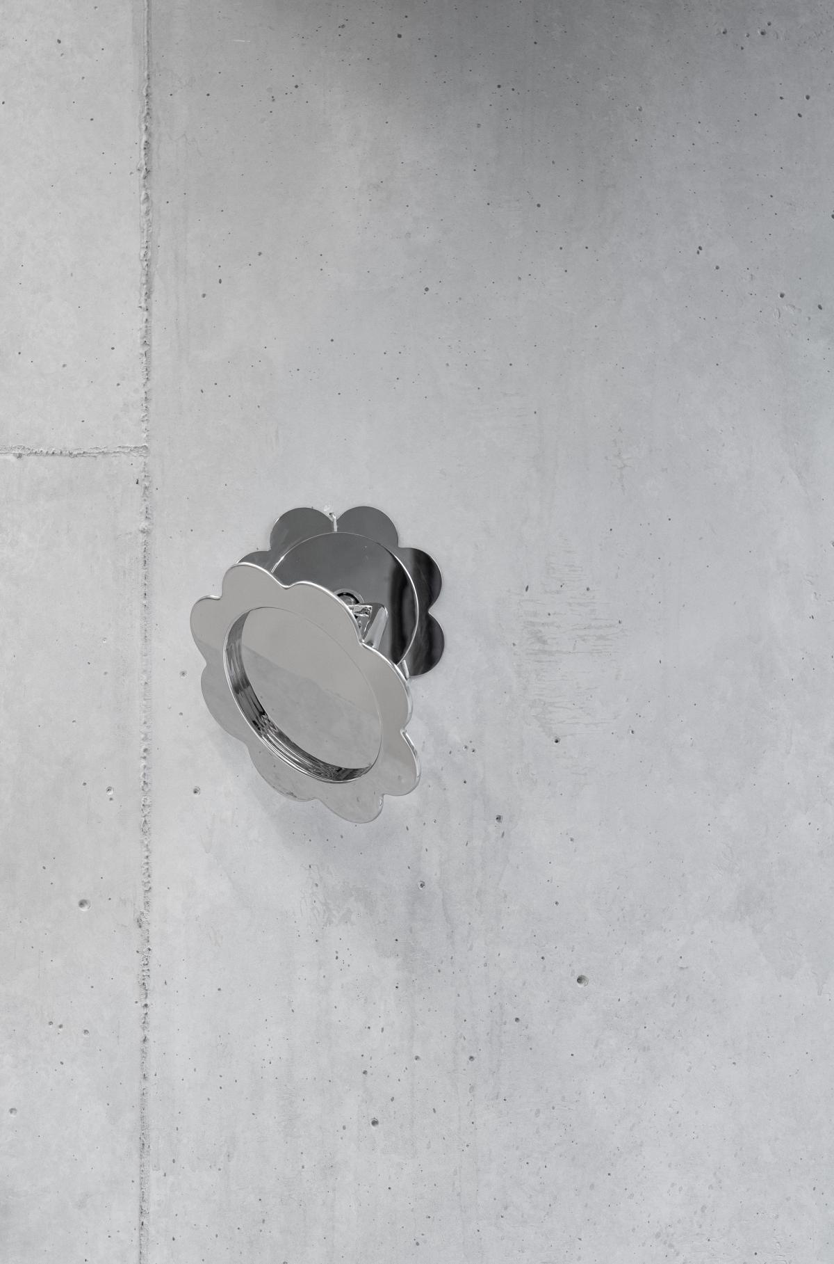 Dorota Gawęda and Eglė Kulbokaitė, Yield (twinning), 2025. Stainless steel cast from a found object. Ed. 15 + 2 AP