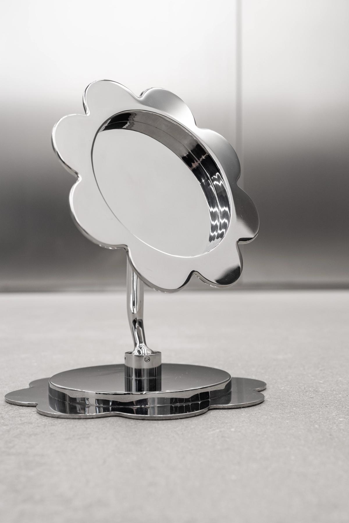 Dorota Gawęda and Eglė Kulbokaitė, Yield (twinning), 2025. Stainless steel cast from a found object. Ed. 15 + 2 AP