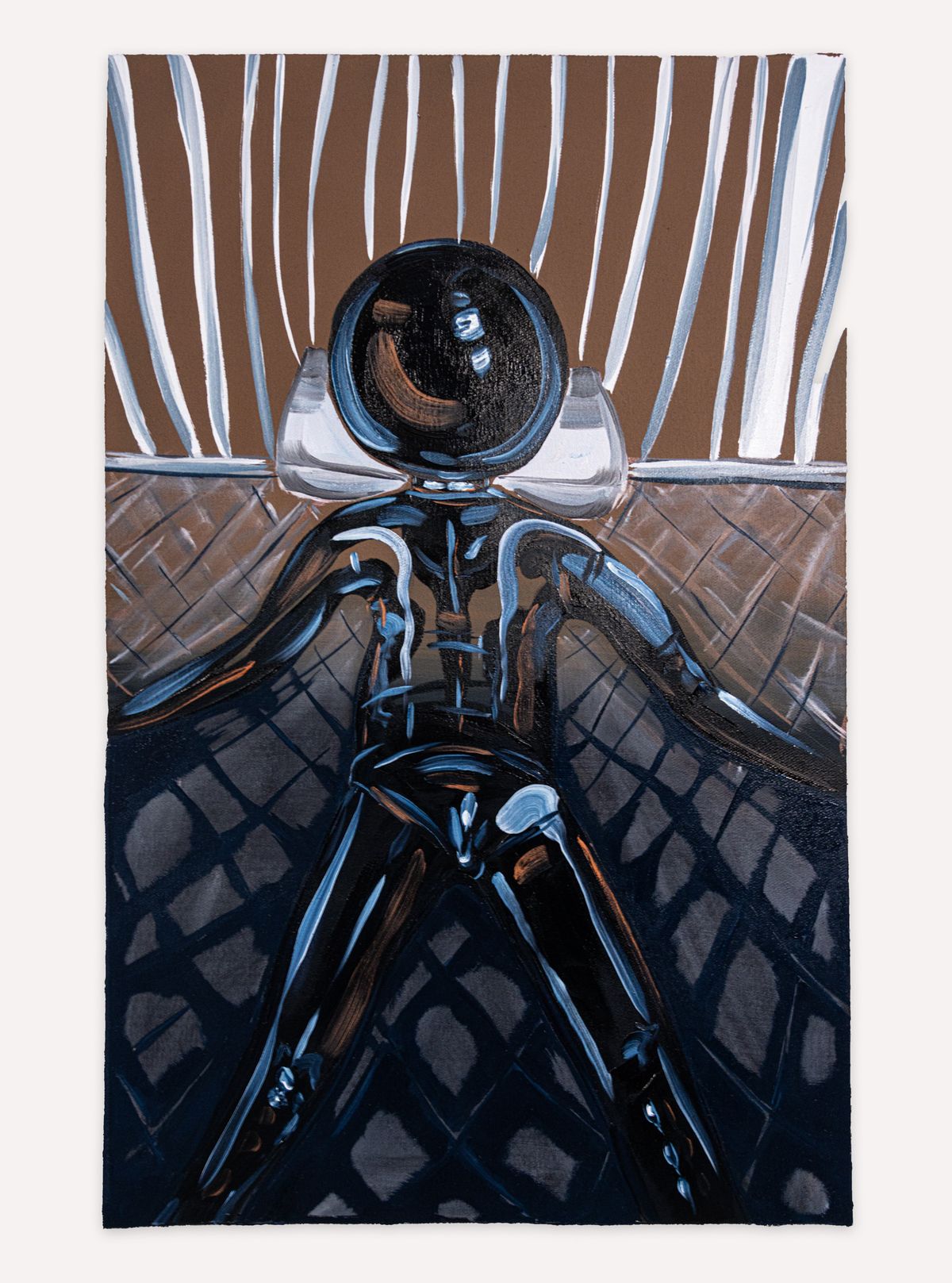 Gaby Sahhar, Ball Head, 2025. Oil on canvas. 43 x 75 cm.