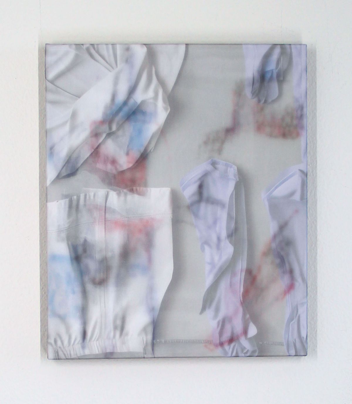 Dorota Gawęda and Eglė Kulbokaitė, Ectoplasm (194Z), 2025. Mixed media on linen. 50 x 60 x 4.5 cm.