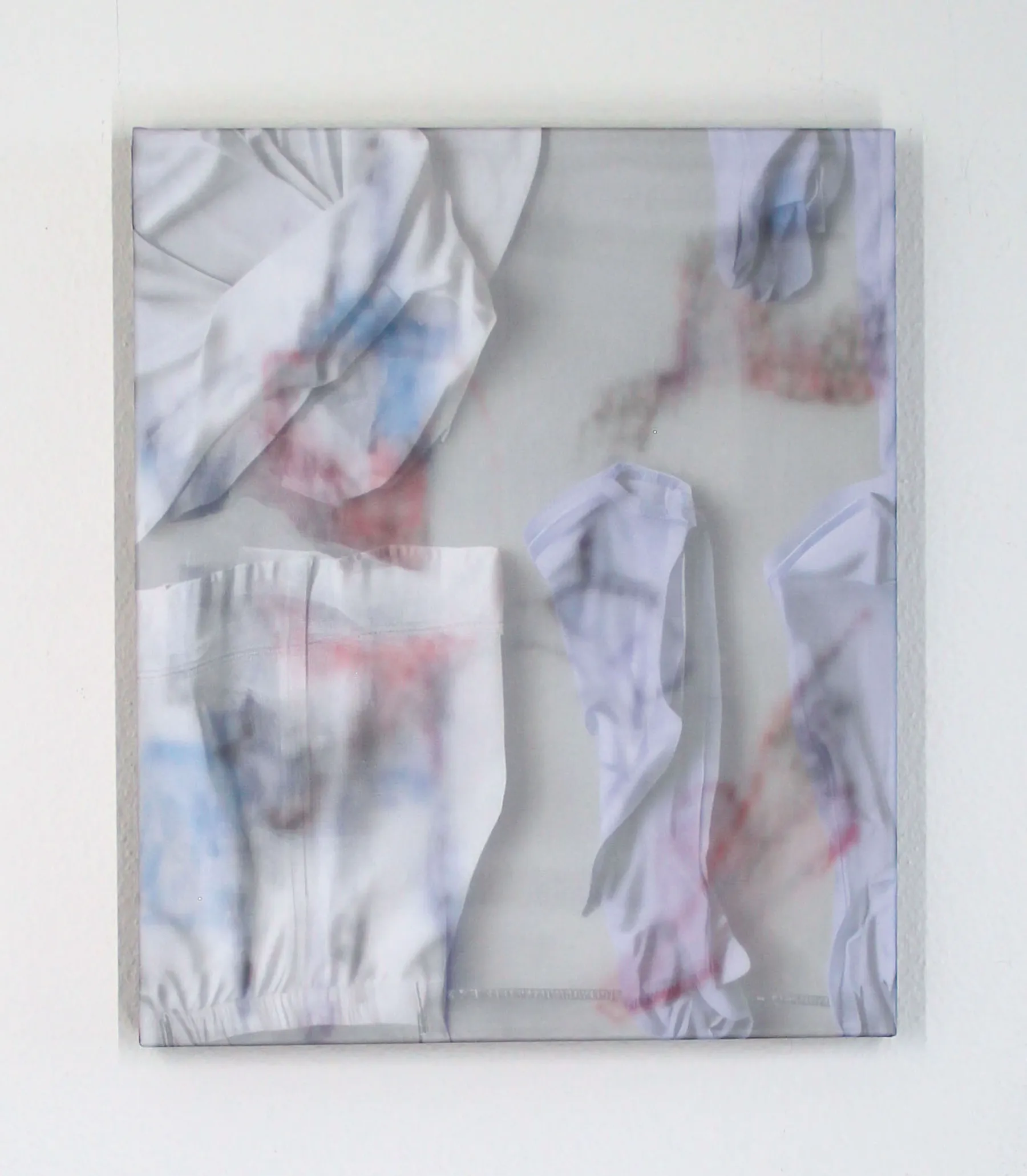 Dorota Gawęda and Eglė Kulbokaitė, Ectoplasm (194Z), 2025. Mixed media on linen. 50 x 60 x 4.5 cm.