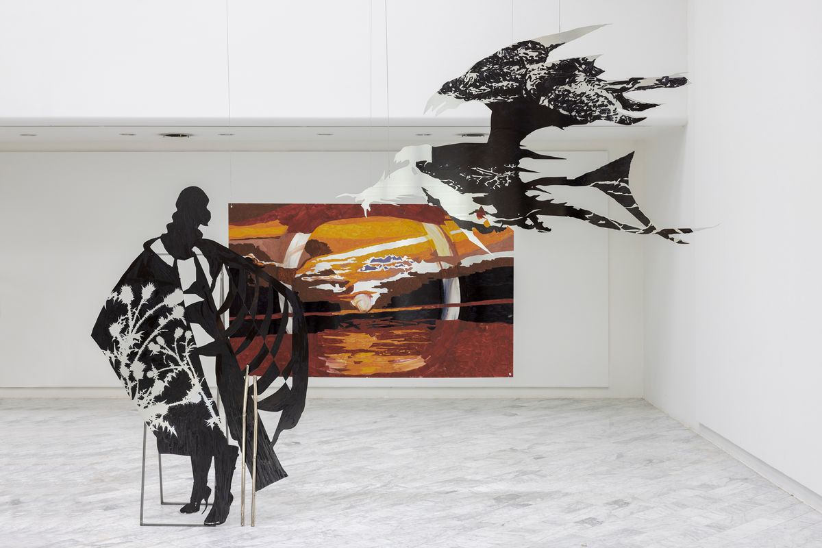 Lito Kattou, Rain Calling: Body XVII - Sunset VI - Dragon IV 2022, installation view