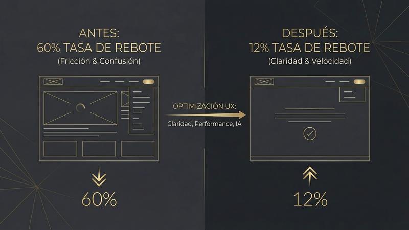 Caso Real: De un Rebote del 60% al 12% (Lo que sí movió la aguja)