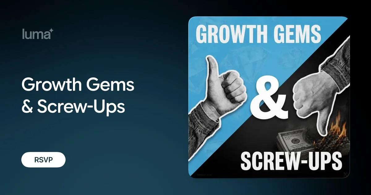 Growth Gems and Screw-Ups event artwork