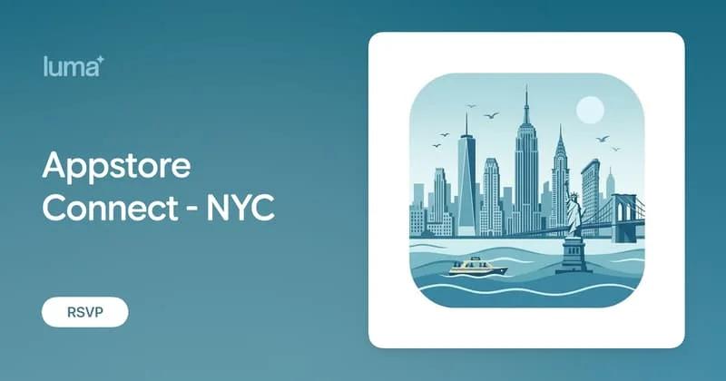 Appstore Connect NYC event artwork featuring the New York skyline