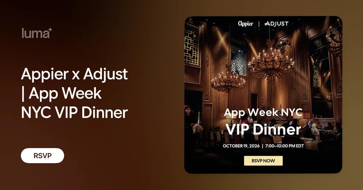 Appier and Adjust App Week NYC VIP Dinner artwork