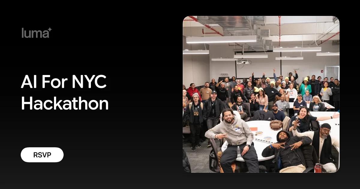 AI For NYC Hackathon event artwork from Pursuit