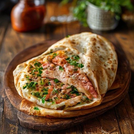 Árabe con jamón y queso