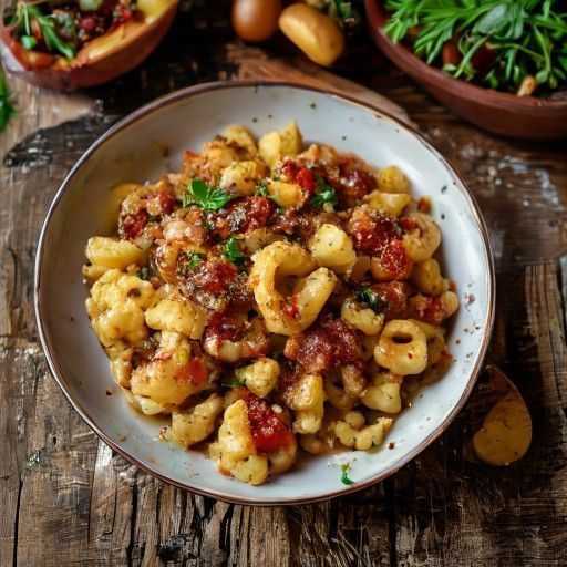 Ñoquis de papa con salsa bolognesa