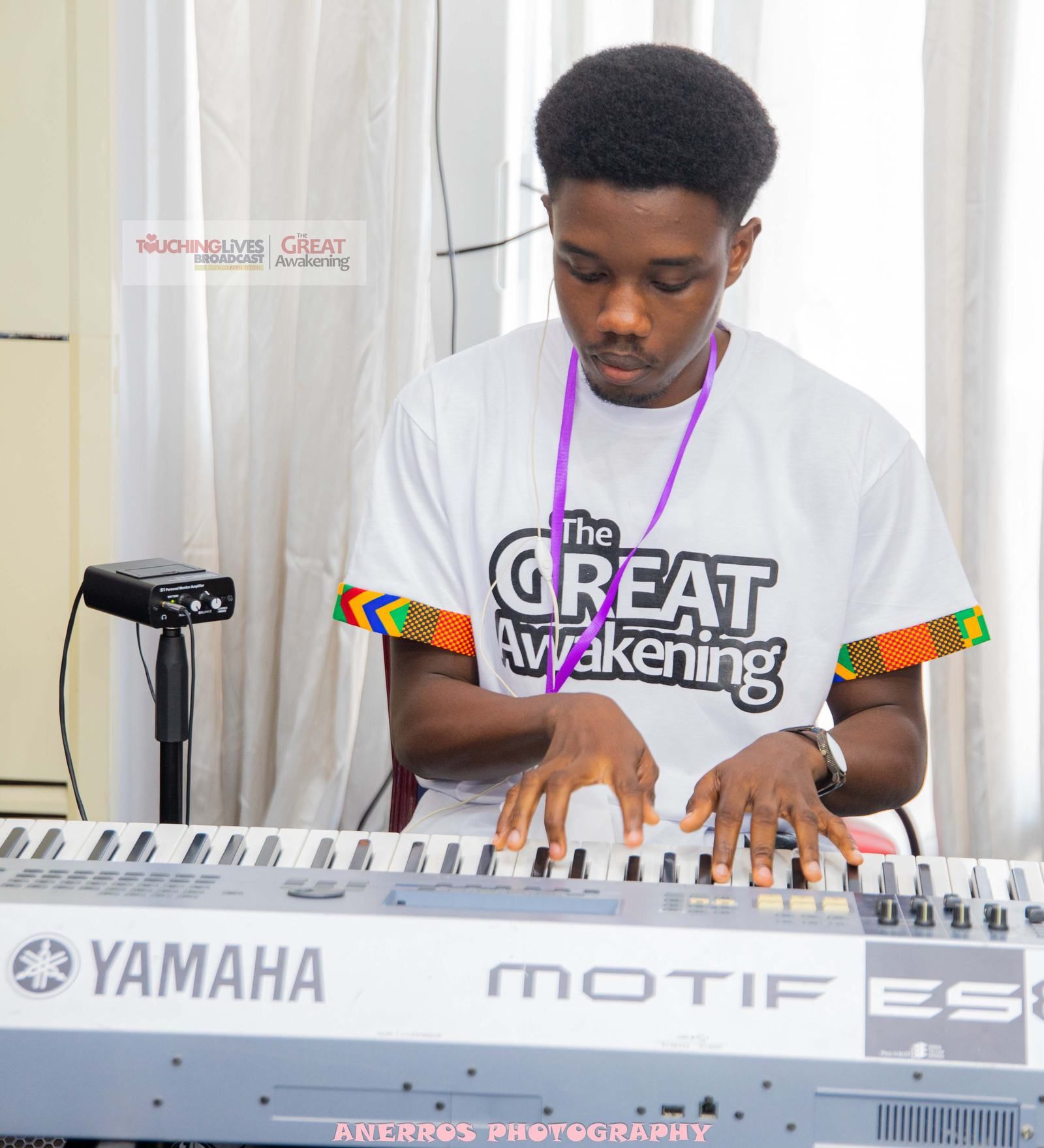 Keyboardist leading the praise band