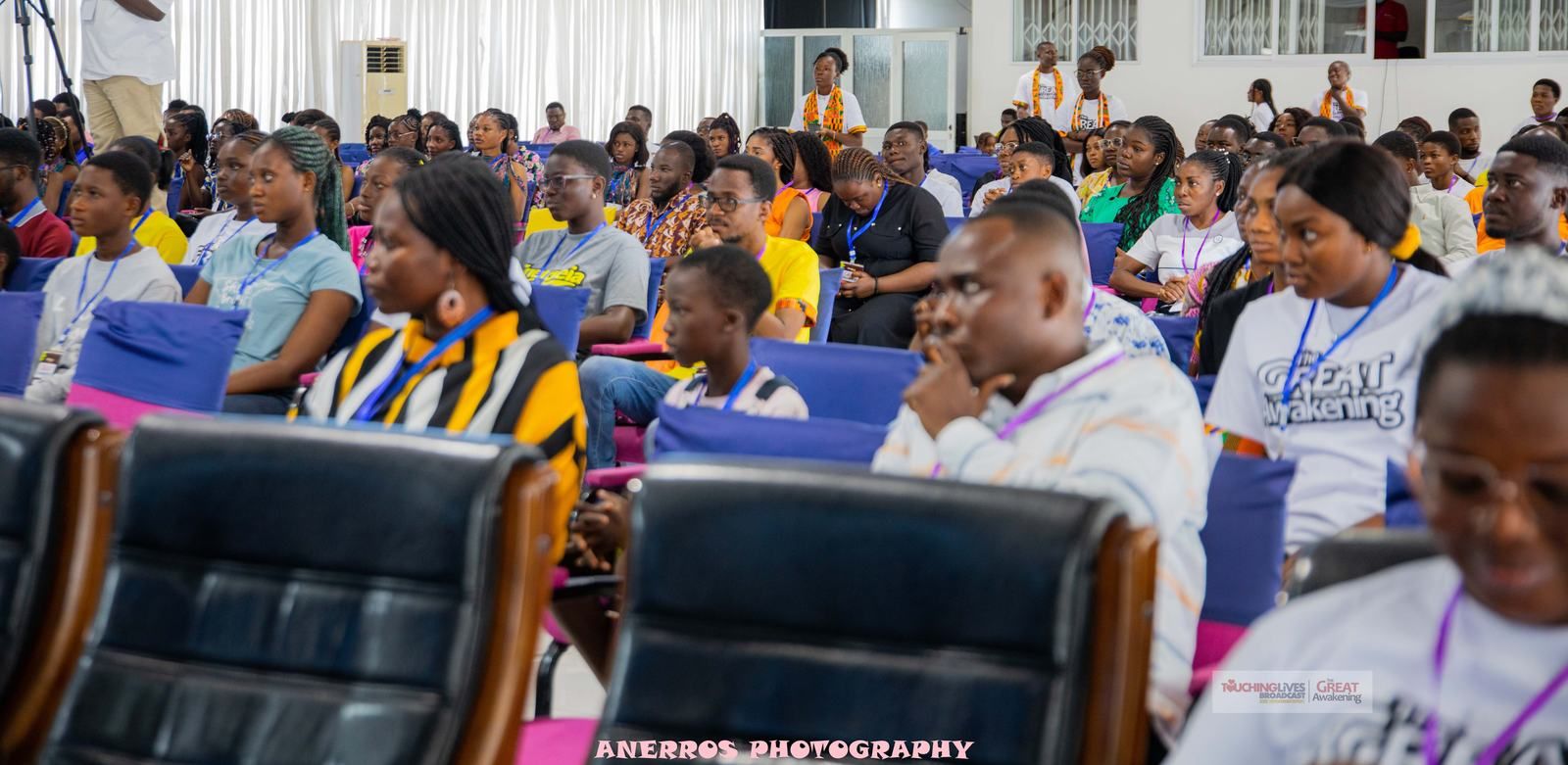 The congregation gathered in worship