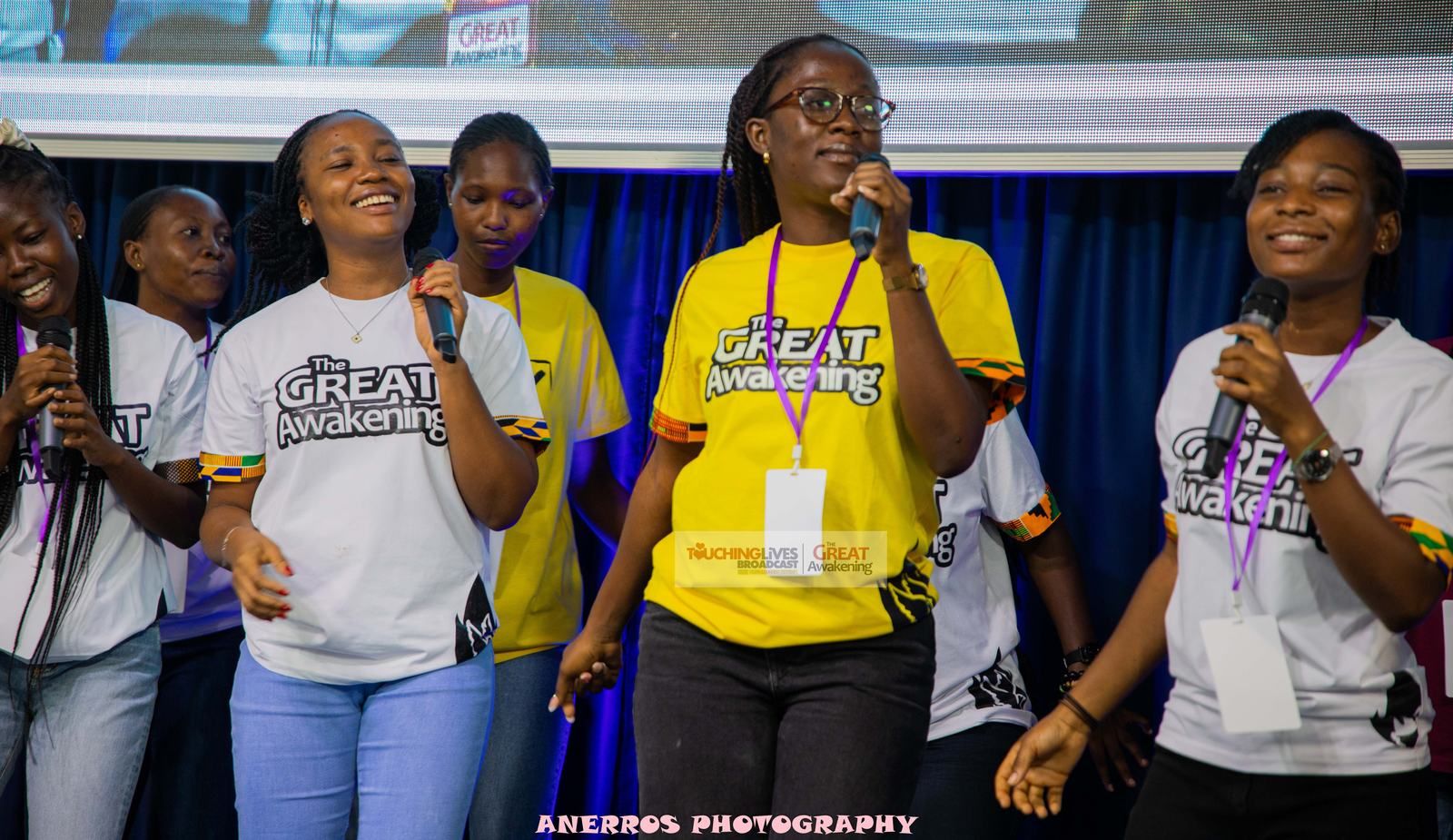 The choir ministering in song