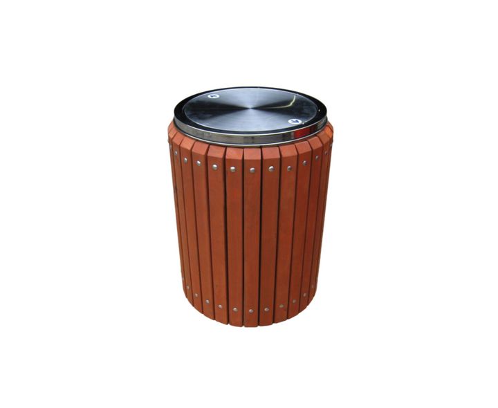 원목 스텐휴지통