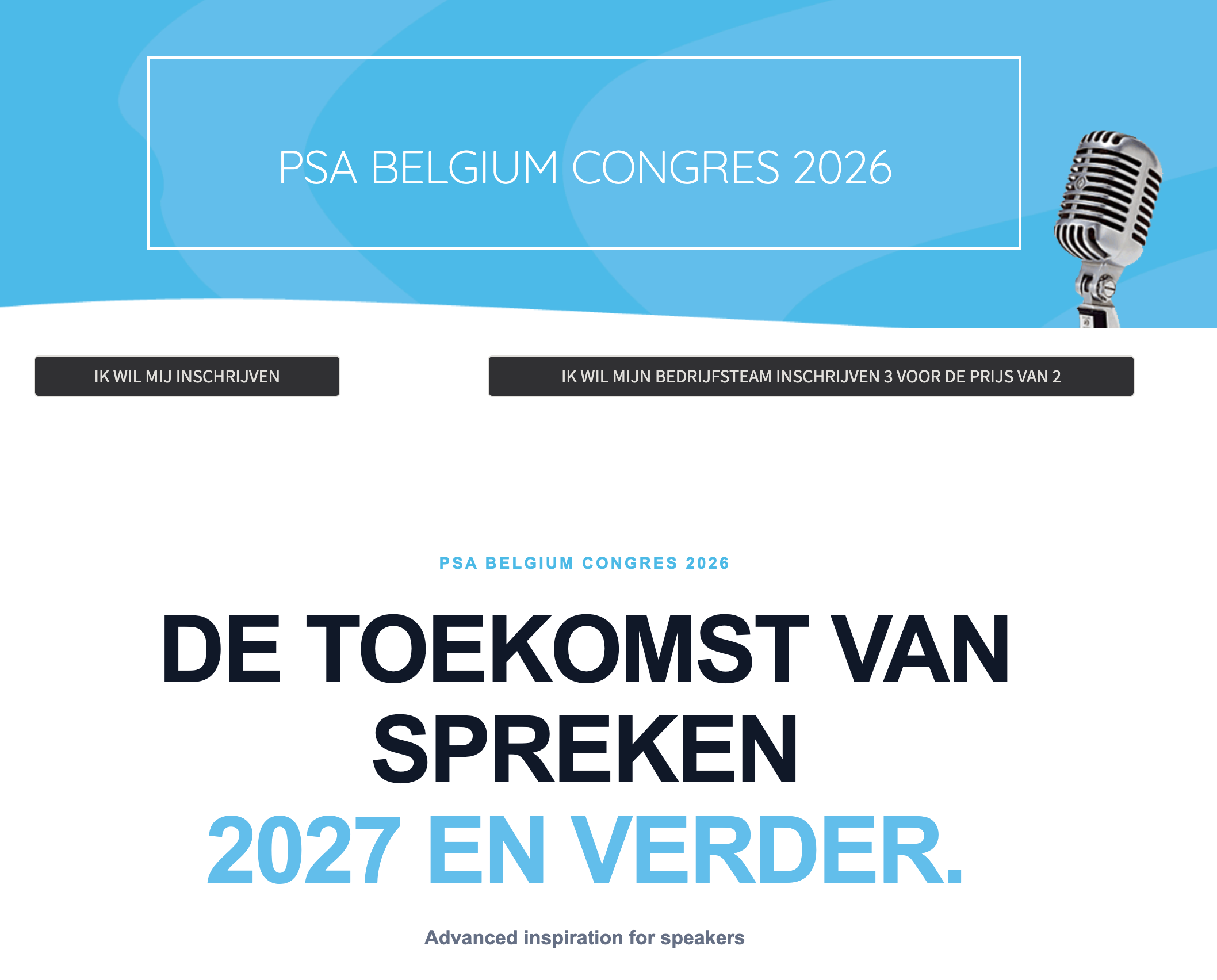 Congres De Toekomst van Spreken 2027 En Verder