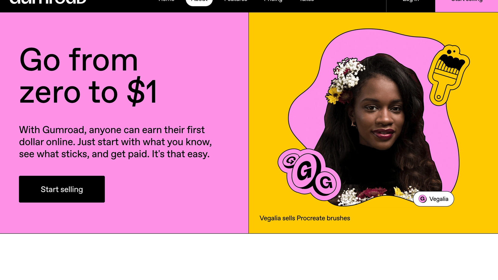 With Gumroad, anyone can earn their first dollar online.