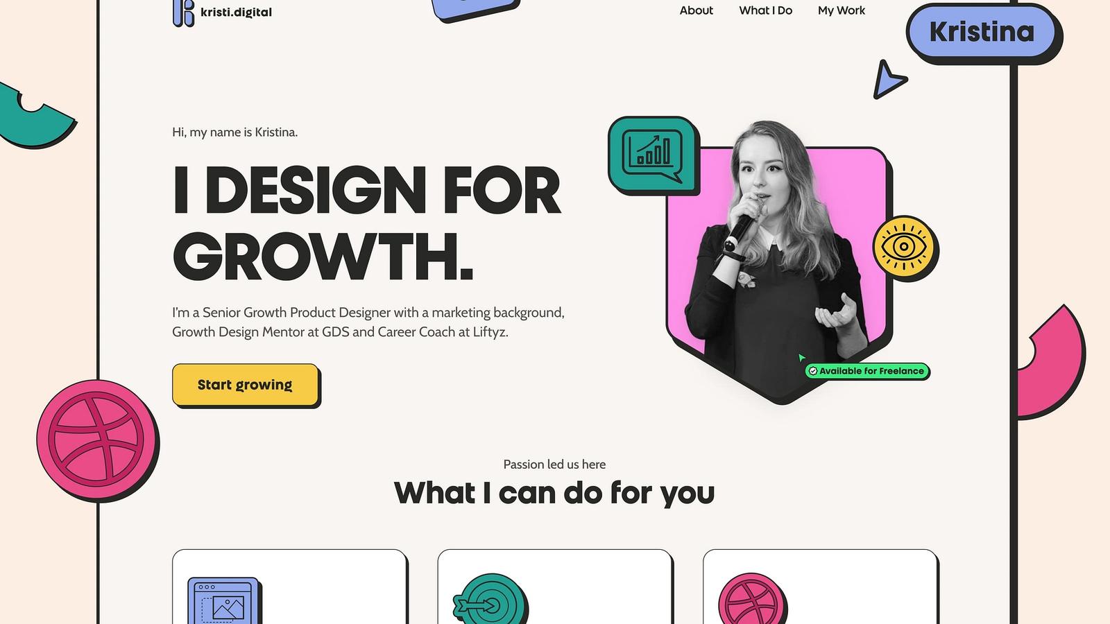 Kristina Volchek - Personal Website Redesign for a Product Designer