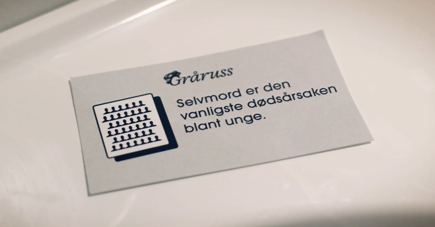 Russekort med selvmord-statestikk