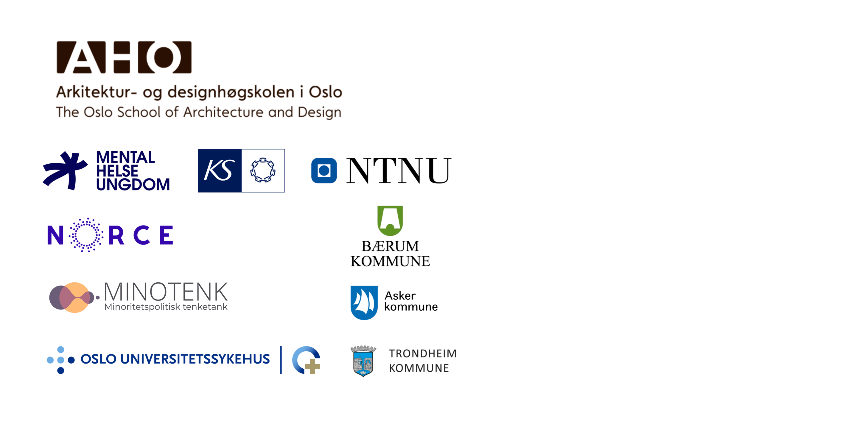 Logoer fra alle samarbeidspartnere i prosjektet.