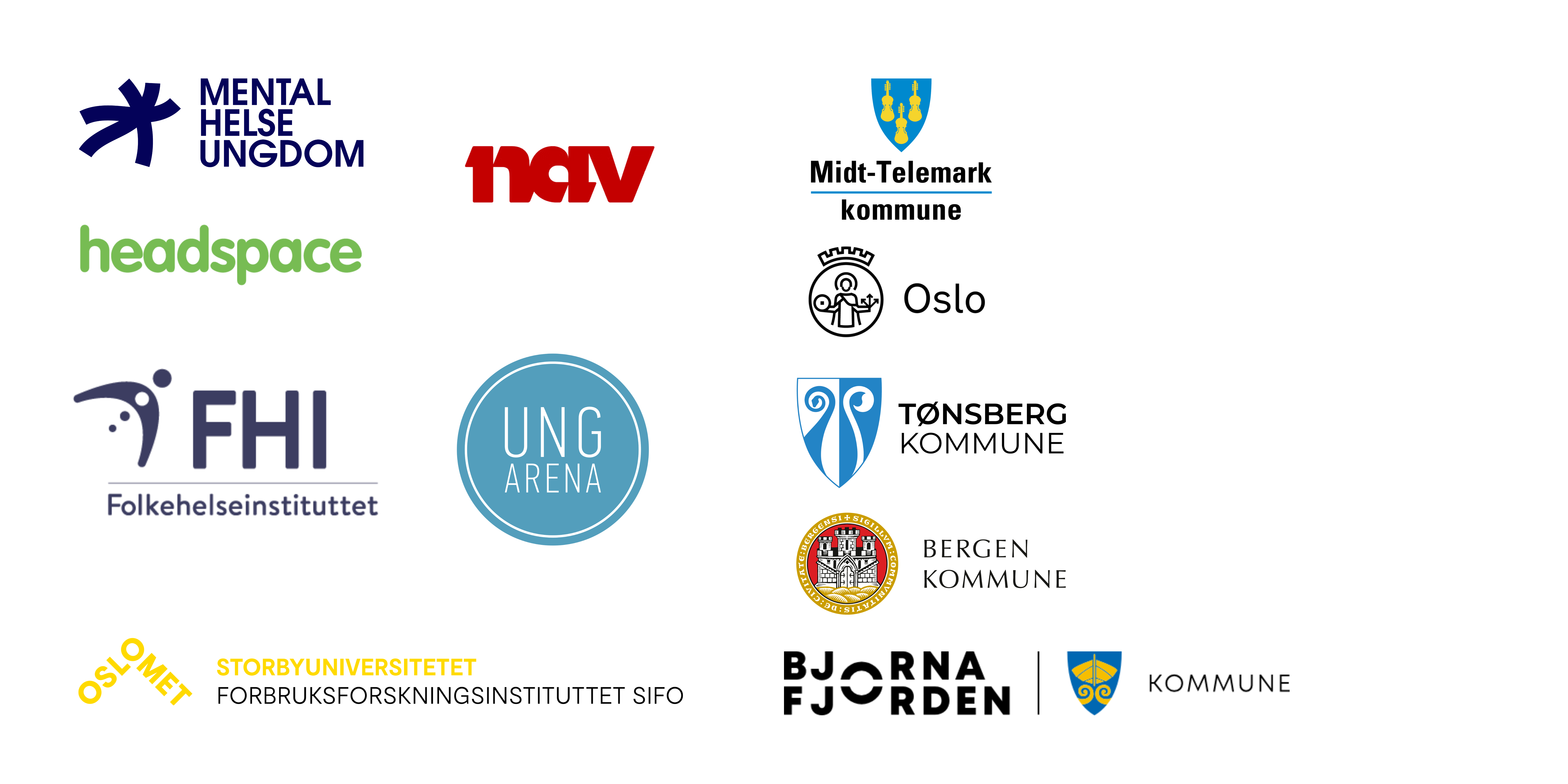 Logoer til alle samarbeidspartnere i prosjektet