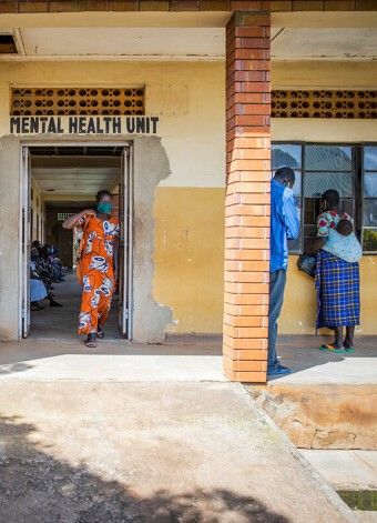 Outside a mental health unit in Uganda